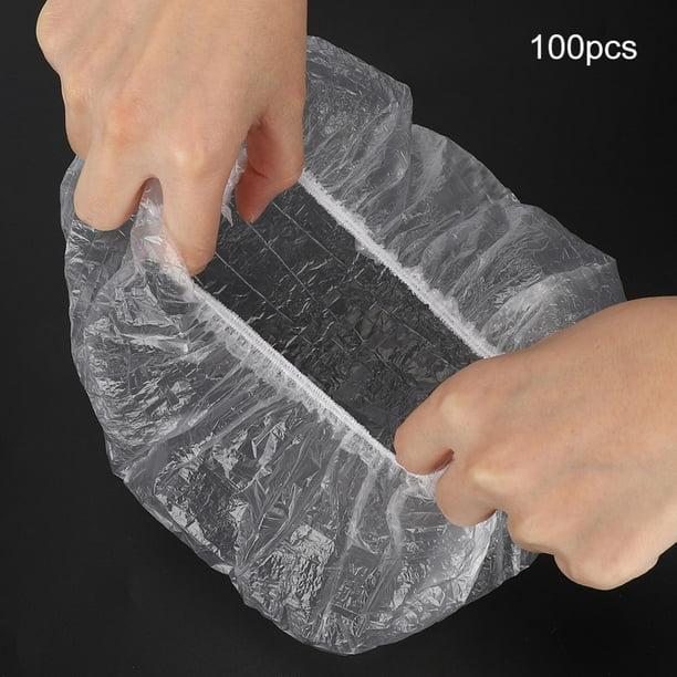 Gorro De Baño De Ducha Elástico, Cómodo De Usar Gorro Desechable Transparente Y Respetuoso Con El Medio Ambiente, Para Estilistas Profesionales, Herramientas De Salón Para El ANGGREK Elastic Shower Bathing Cap