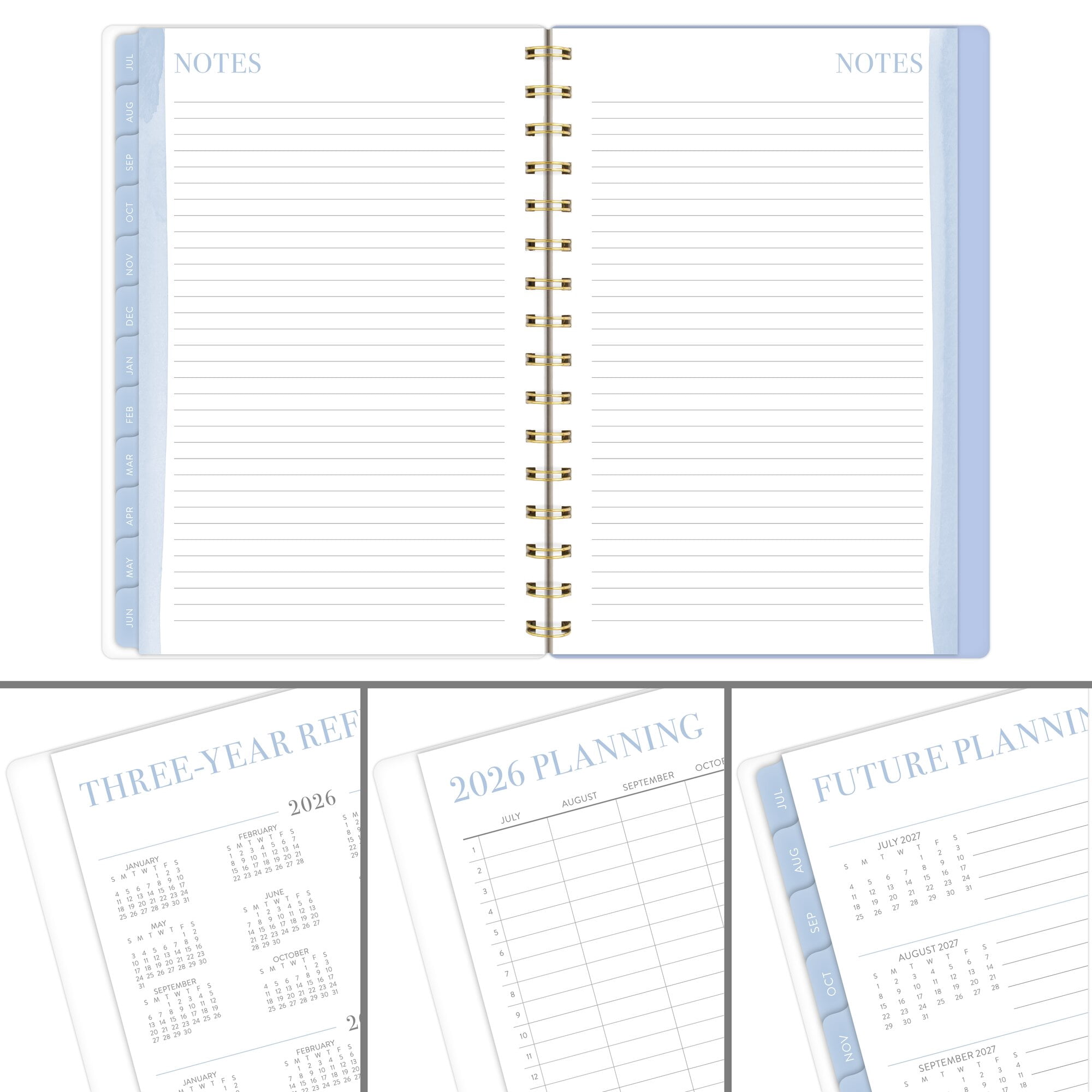 Leah Bisch for Mead Cambridge Academic 2026-2027 Weekly Monthly Planner Pansy