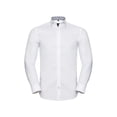 thumbnail image 1 of Russell Collection Mens Herringbone Tailored Long-Sleeved Formal Shirt, 1 of 3