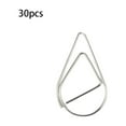thumbnail image 1 of 30 Pieces Paper Clip Cute Water Drop Shape Simple Paper Clip Style Solid Color Office School Note Book Photo Clamp Bookmark Silver, 1 of 9
