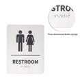 thumbnail image 4 of Braille Handicap Bathroom Sign, Clear Raised Letters Braille Restroom Sign  for Businesses, 4 of 7