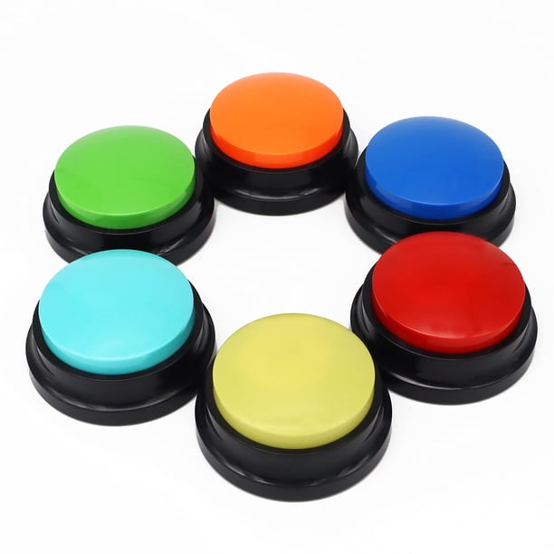 Botones grabables de grabación de voz OFVENS Buzzers, 6 paquetes