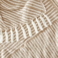 thumbnail image 2 of Brooklyn Loom Diagonal Chenille Stripe 39% Acrylic / 61% Polyester  50x70 Throw Blanket in Taupe, All Season, Adult Size, OEKO-TEX Certified, 2 of 10