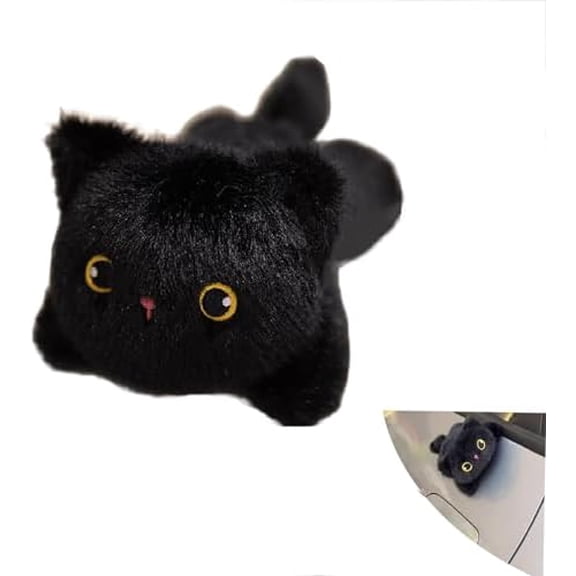 Magnetic Plush Cat Car Decor, Cute Magnetic Cat Car Decoration, Kawaii Plush Animal Cars Accessory for Side Mirror Rearview Mirror & Metal Surfaces, Funny Animal Lover Gift for Women (#14)