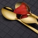 thumbnail image 4 of Cucharillas y cucharas, juego de 4 piezas chapadas en acero inoxidable, para cocina, comedor y bar, 4 of 8