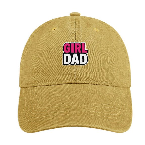 Girl Dad Sand Colour Adjustable Baseball Cap for Men Women, Classic Casual Snapback Hat