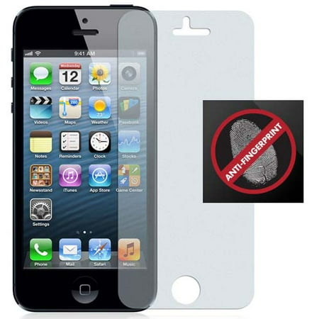 2 ANTI-GLARE FINGERPRINT LCD SCREEN PROTECTOR SCRATCH SAVER FOR iPHONE 5