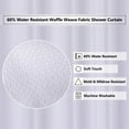 thumbnail image 5 of 72"x78" Extra Long Shower Curtain 78 inches Length Farmhouse Heavy Duty Water Resistant Fabric Shower Curtain for Bathroom, White, 1 Panel, 5 of 7