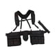 thumbnail image 3 of Cinturón de herramientas con tirantes, bolsa multiusos, transpirable, organizador de cinturón de trabajo, riñonera para carpintero, mujeres y hombres. Negro Rojo, 3 of 8