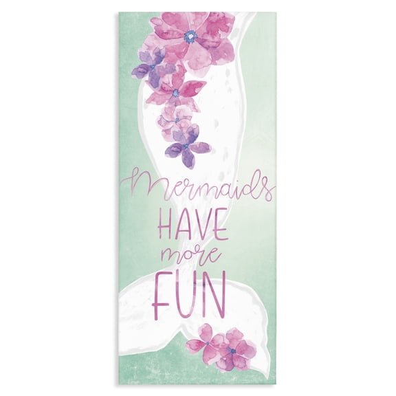 Stupell Industries Tropical Mermaids Have More Fun Canvas Art, 10 x 24, by Yass Naffas Designs