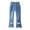 White, variant on Gubotare Jeans for Girls Girls Casual Denim Pants High Waist Jeans Elastic Wasit Wide Leg Baggy Pants With Pocket Kids (Blue,10-12 Years)