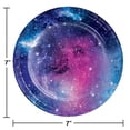 thumbnail image 2 of Party Central Club Pack of 96 Navy Blue and Pink Galaxy Party Round Luncheon Plates 6.75", 2 of 2