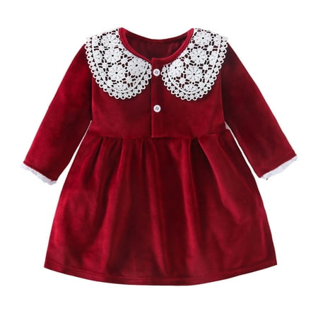 

Qufokar Girl Dresses Size 7-8 T Shirt Elastic Baby Girls Cotton Polka Dot Autumn Long Sleeve Pants Sleepwear Set Clothes