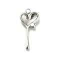 thumbnail image 3 of 304 Stainless Steel Pendants Melting Heart Charms Stainless Steel color 19.5x9x2.5mm Hole: 1.5mm, 3 of 4