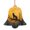 Bell Shape, variant on Angel Shape Christmas Wooden Hanging Ornaments, 6 Pcs, Xmas Tree Decor for Home Office with Howling Wolf Moon Night Vintage Design