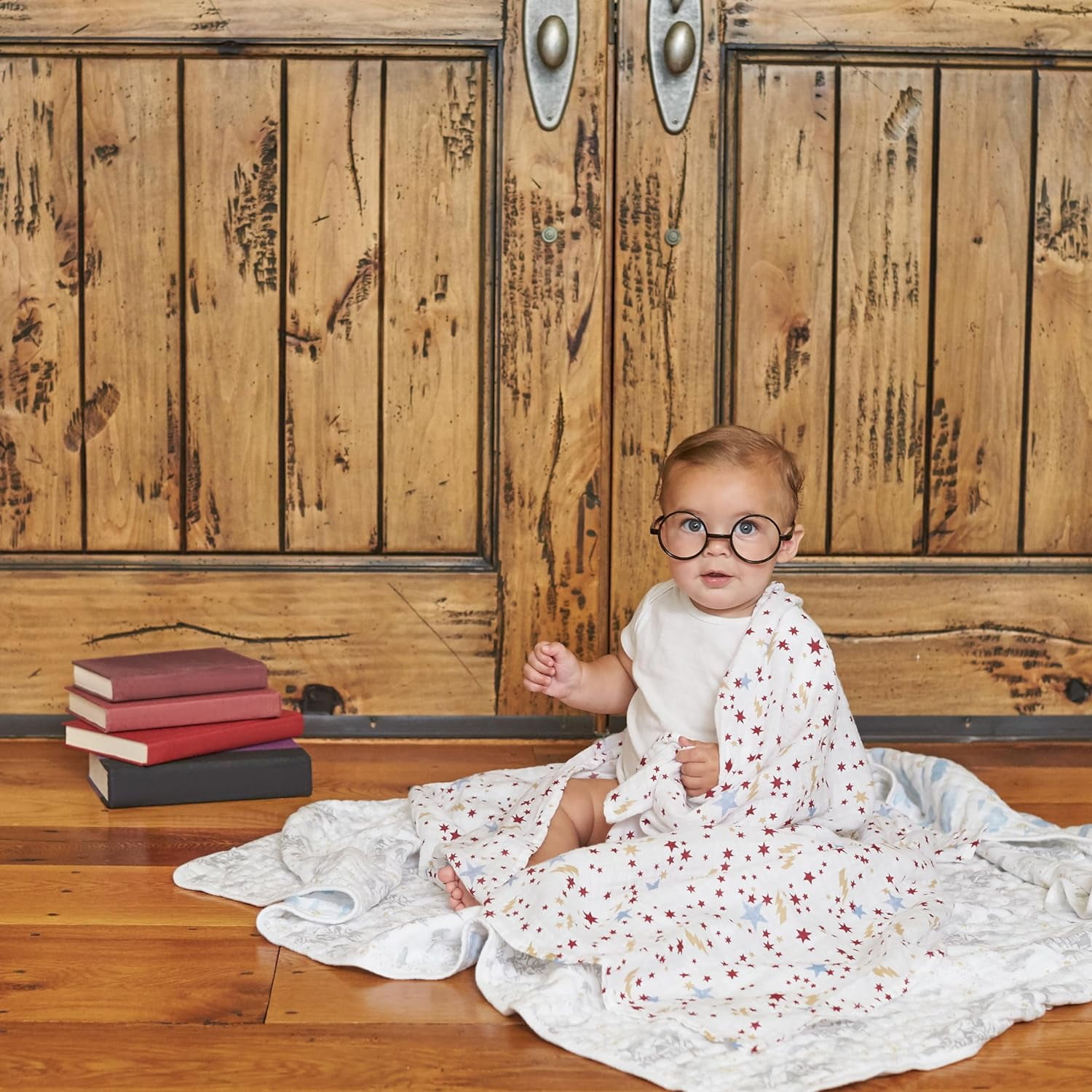 aden + anais , 100% Muslin Cotton Swaddle Blanket, Unisex, 4 Pack,Harry Potter