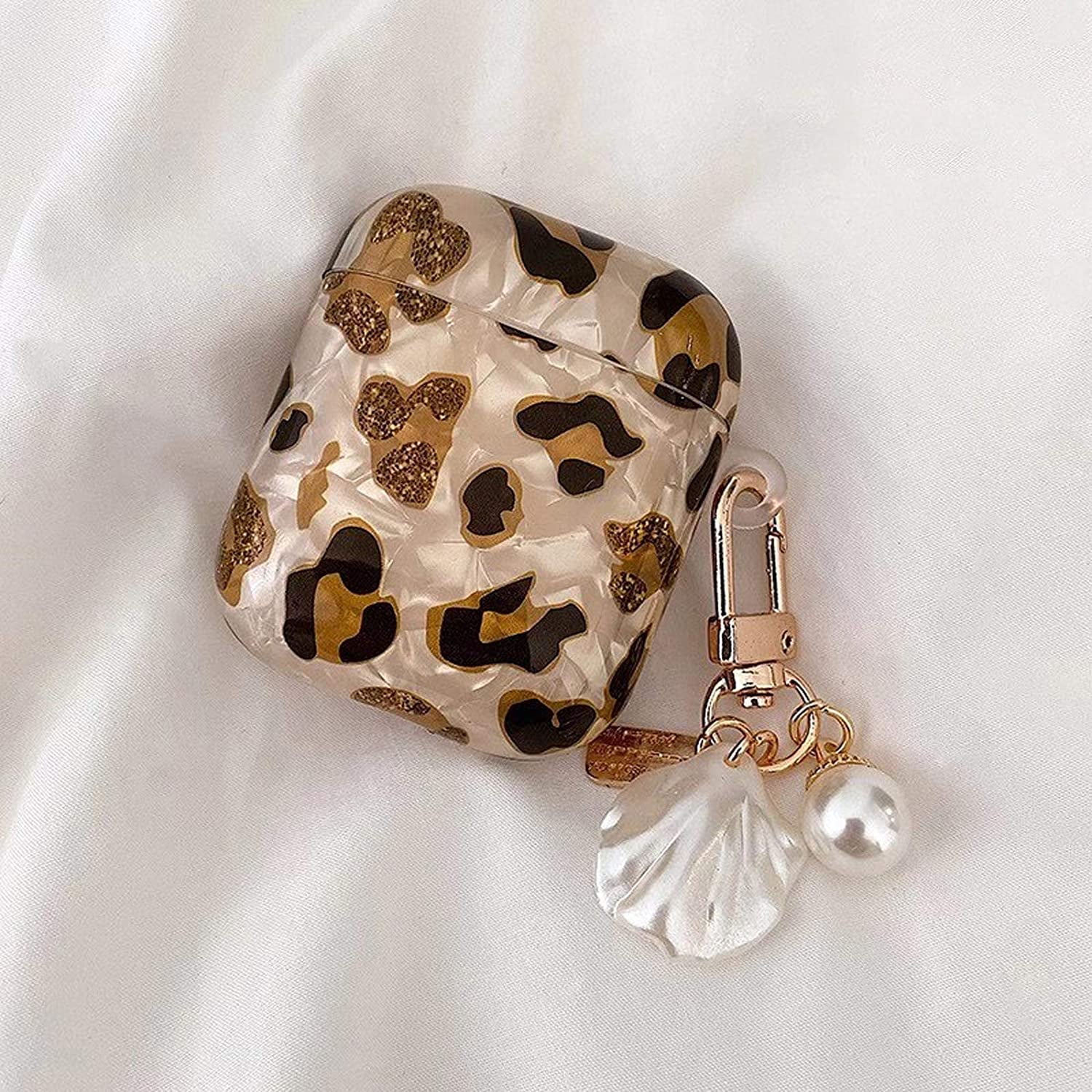Download Airpods Case With Pearl Shell Keychain Glitter Tpu Soft Case Cover Shockproof Protective Cute Airpod Case Cover Skins Leopard Pattern Compatible With Apple Airpods 2 1 Charging Case Walmart Com Walmart Com