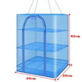 thumbnail image 1 of Foldable 3 Layers Drying Fishing Net Hanging Vegetable Fish Dishes Dryer Hanger 50 * 50 * 65cm, 1 of 6