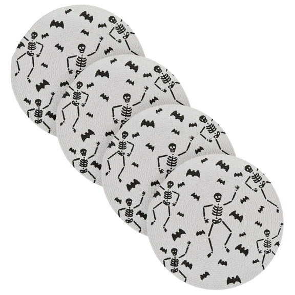 Split P Skeleton Round Placemat Set of 4