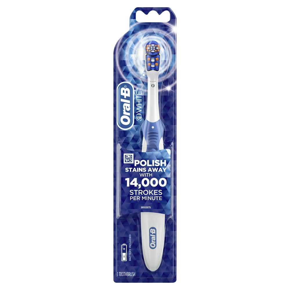 OralB 3D White Electric Toothbrush, Battery Power, Various Colors