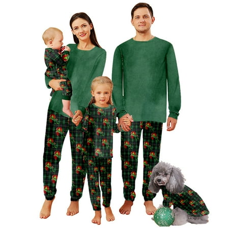 

Funny Christmas Family Pajamas Matching Women s Men s Children s Plaid Cotton Pajamas