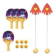 thumbnail image 2 of Entrenador de tenis de mesa colgante, dispositivo de autoentrenamiento, juguetes interactivos con 4 raquetas y 8 pelotas, juego para niños, actividad, 2 of 8