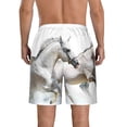 thumbnail image 3 of Kdxio Running White Horses Pattern Mens Casual Shorts - Drawstring Summer Beach Sports Shorts for Men, 3 of 9