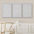 thumbnail image 3 of IDEA4WALL Framed Canvas Print Wall Art Set of 3 Minimalist Sand Texture Illustrations Digital Art Wall Decor Abstract Circles Pattern Prints Cool Minimal Clam/Relax Artwork -, 3 of 5