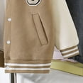 thumbnail image 6 of UAYOTSE Childrens Baseball Jackets for Boys and Girls Casual Sports Jackets for Boys and Girls(P107-Khaki,2-3 Years), 6 of 8