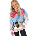 thumbnail image 6 of Cowsor Boys Girls Valentine s Day Printed Crewneck Sweatshirt with Pocket Casual Athletic Long Sleeve Top for 3-15 Years Old Fall Winter, 6 of 6