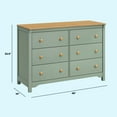 thumbnail image 4 of DaVinci Shea 6-Drawer Dresser in Light Sage and Honey, 4 of 5