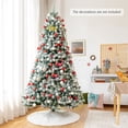 thumbnail image 4 of Gymax 8 FT Pre-lit Artificial Christmas Tree Snow Flocked Full Xmas Tree, 4 of 10