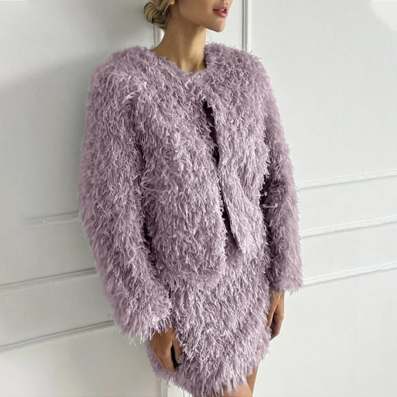 Maoxin Skirt for Women Women's Elegant Fringe Jacket Half Skirt Set Skirt ,Pink,S