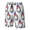 thumbnail image 4 of Sikiie Golf balls Print Men's Beach Shorts, High Elastic Quick-drying Shorts - with Drawstring and Slip Pockets, Suitable for Beach, Sports, Vacation-Large, 4 of 6