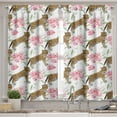 thumbnail image 2 of Ambesonne Jaguar Valance & Curtain, Blossoming Corsage Botany, 55"x30", Pale Brown Pale Pink, 2 of 7