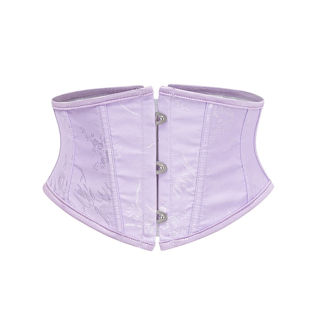 Womens Court Retro Style Printed Backless Ribbed Waist Camisole Shapewear