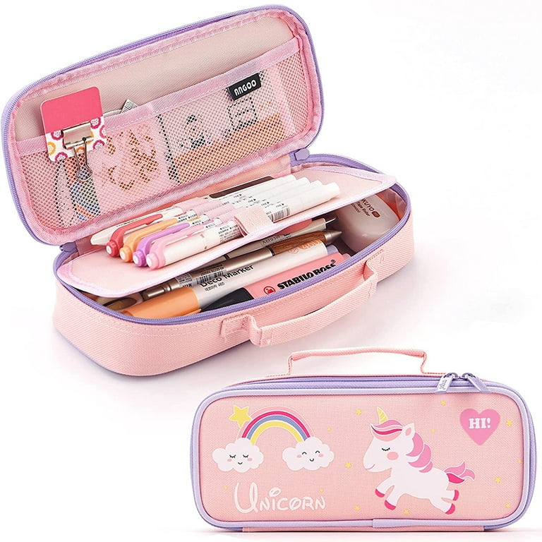 Buy QearFunXD Children's Pencil Case, Elementary School Students, Girls,  Pencil Case, Cute, Kids Pen Case, Large Capacity, Simple, Transparent,  Waterproof, Stylish, Cute, Pencil Holder, Can Hold Small Items, For  Children, Birthday/Entrance Gift/Graduation