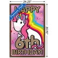 thumbnail image 3 of Ellie Ripberger Unicorn - Happy 6th Birthday Wall Poster, 22.375" x 34", Framed, 3 of 3