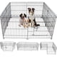 thumbnail image 1 of Valla para mascotas corral portátil plegable de metal con puerta 8 paneles 61x60 cm para perro pequeño y mediano cachorros, 1 of 7