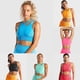 thumbnail image 1 of Sujetador deportivo para mujer, tops cortos acolchados, sin costuras, a rayas, delgado, deportivo, 1 of 5