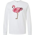thumbnail image 3 of Inktastic Pink Flamingo Long Sleeve T-Shirt, 3 of 5