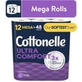 thumbnail image 1 of Cottonelle Ultra Comfort Toilet Paper, Strong Toilet Tissue, 12 Mega Rolls (12 Mega Rolls = 48 Regular Rolls), 244 Sheets Per Roll, 1 of 11