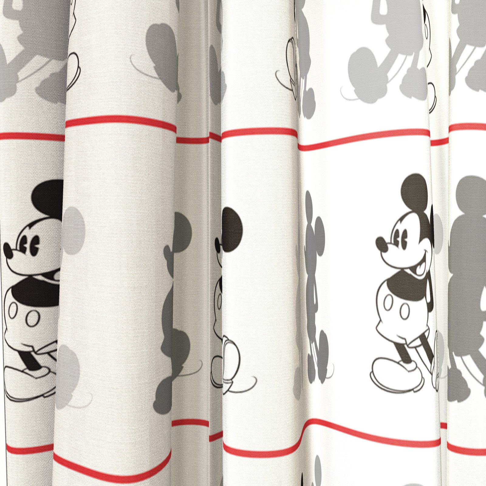 Disney Mickey Mouse Standard Jersey Classic Curtain Set, 2 Panels Included