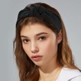 thumbnail image 3 of Unique Bargains 1 Pcs Knotted Headbands Women Hairband Hair Hoop for All Hair Hair Accessories Black, 3 of 7