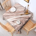thumbnail image 2 of Square Tablecloth, Waterproof Polyester Table Cover, Wrinkle Resistant & Washable Fabric for Dining, Kitchen, Picnic, 42x42in(107x107cm), Liquid & Marble Print, 2 of 6