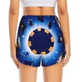 thumbnail image 2 of Lsque Blue Casino Printed Women's Running Shorts with Liner Pockets,Elastic Quick Dry Workout Athletic Gym Yoga Shorts,Womens High Waist Shorts-XX-Large, 2 of 9