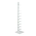 thumbnail image 3 of White Metal Ten Shelf Modern Tower Bookcase, 3 of 6