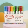 thumbnail image 2 of 24 Colors Double Line Coloring Markers Outline Paint Pens 2.0mm  DIY Scrapbooking for Artists Kids Adult Black Paper Photo Coloring Books Stone Glass School Office Supplies, 2 of 7