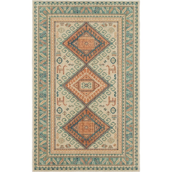 Mohawk Home Choteau Woven Polyester Indooor Area Rug, Tan, 5' x 8'