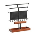 thumbnail image 4 of Soporte organizador de joyas,Joyas Pendientes Organizador Titular Rack Regalo,Base de madera de metal para de varios niveles,Soporte de exhibición de soporte de collar soporte de Fernando Soporte organizador de joyas, 4 of 8